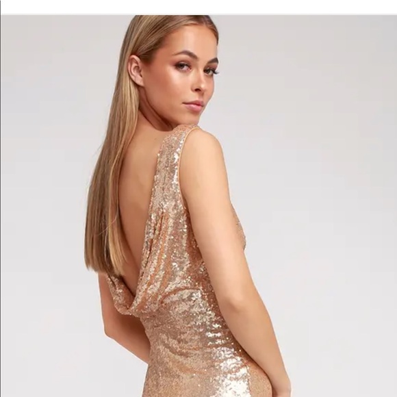 Lulu’s NWT Rose Gold Cowl back XS. - Picture 2 of 7